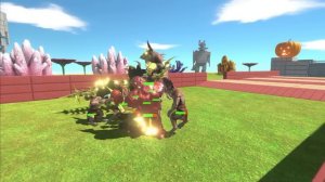 Iron Man Team VS Minotaur of Evolution - Animal Revolt Battle Simulator