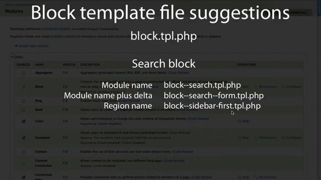 58. How to use the block template file (block.tpl.php) and override it by module, region or delta смотреть онлайн