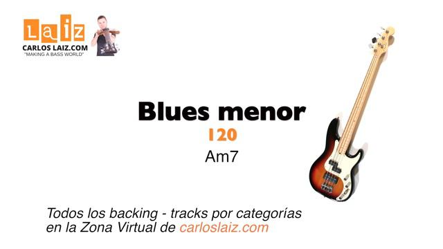 Blues menor · Am7 · 120 · Backing tracks para bajo gratis смотреть онлайн