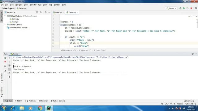 "Rock, Paper, Scissors Game" | A Simple Game in Python | In Hindi смотреть онлайн