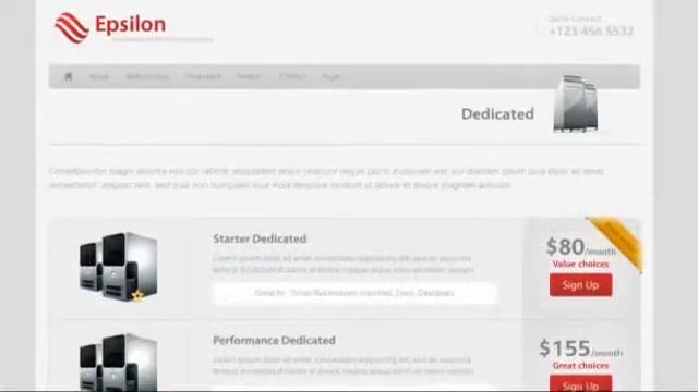 Epsilon - Hosting and Business Wordpress Theme смотреть онлайн