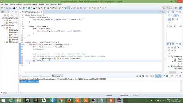 15 Nested Classes Inner Class in Java смотреть онлайн