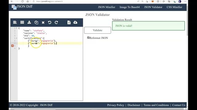 json validator смотреть онлайн
