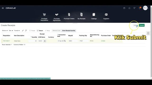 Oracle Fusion PTP part 14 Create Receipt and Return смотреть онлайн
