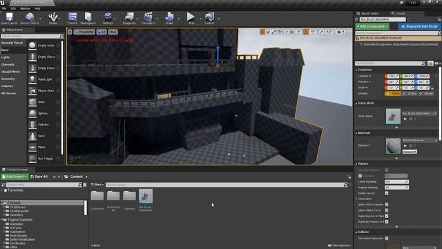 Экспорт BSP геометрии из UE4 в Fbx ?