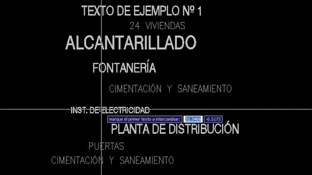ARKITool: TXT-INTER, Intercambia el valor del texto por el de otro textos (AutoCAD,BricsCAD). смотреть онлайн