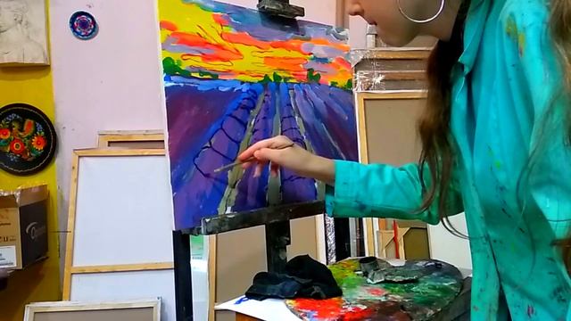 Рисую картину на холсте!Anna Risovana смотреть онлайн