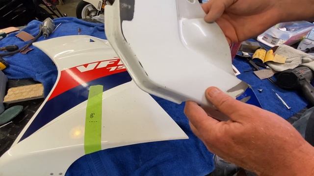 Repairing VFR750 Bodywork - Side Panel: Recreating The Missing Piece!