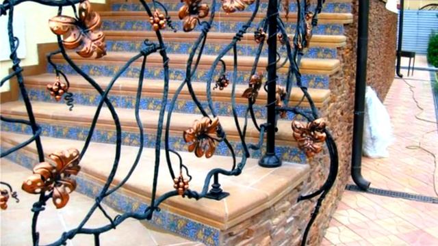 Красивый дизайн крыльца отделка кованые перила смотреть онлайн