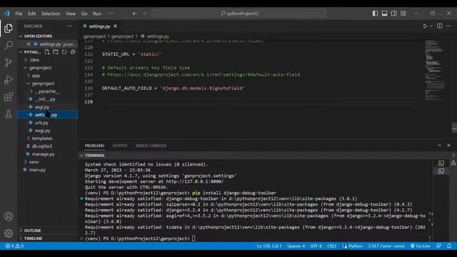 How to install Django Debug Toolbar step by step смотреть онлайн
