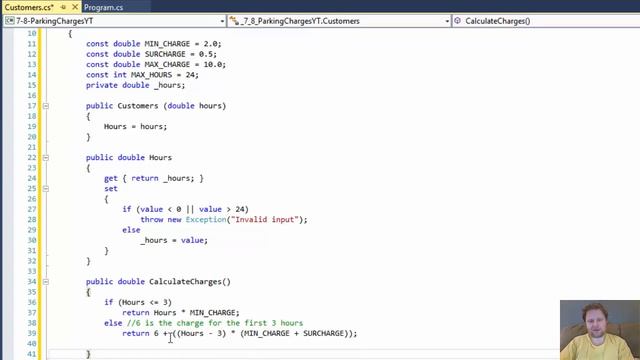 7-8 C# Parking Charges - OOP, Properties, and Methods - Control Statements Pt.1 смотреть онлайн