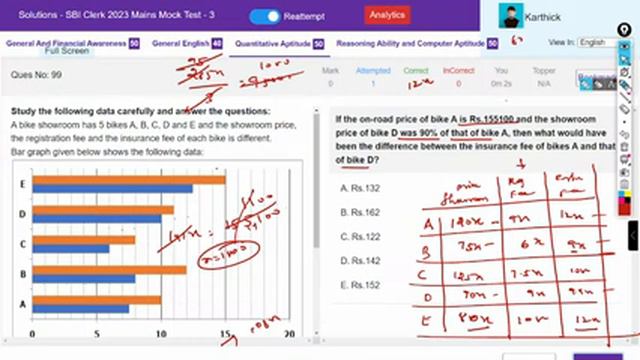 SBI CLERK MAINS SESSION | DAY - 8 | QUANTITATIVE APTITUDE | MR. KARTHICK смотреть онлайн