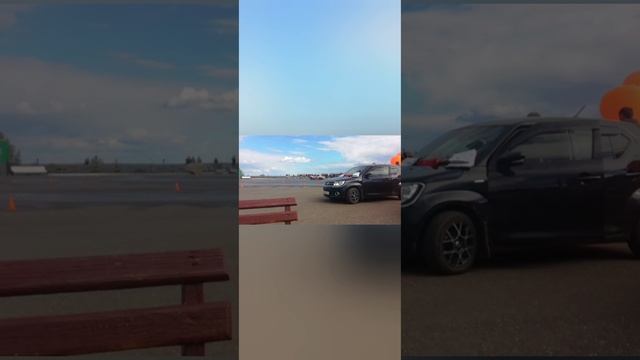 приехали в парк погулять и покататься на радио управляемых машинках