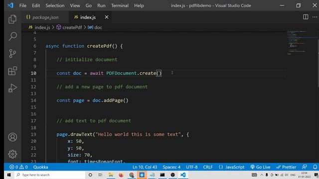 Node.js PDF-LIB Example to Create PDF File and Add Text & Images in Command Line Using Javascript смотреть онлайн