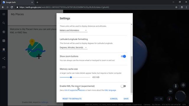 Import your KML map data into Google Earth Web смотреть онлайн