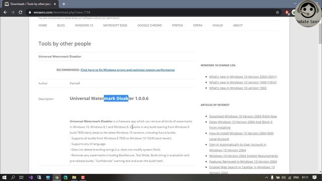 Universal Watermark Disabler - Remove all kinds of Watermark in Windows 10 - WinAero смотреть онлайн