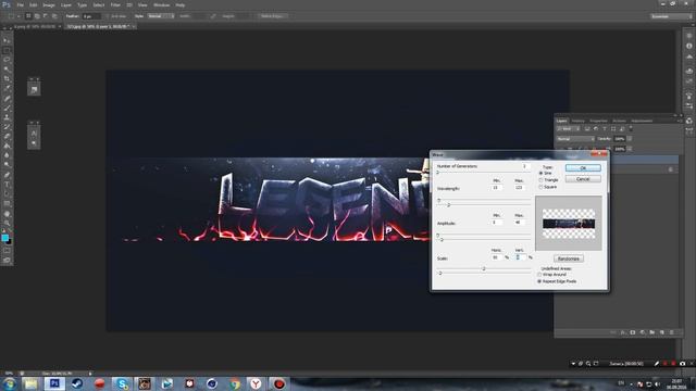 TUTORIAL#2 // Как сделать волнистый текст с помощью фильтров в фотошопе. смотреть онлайн