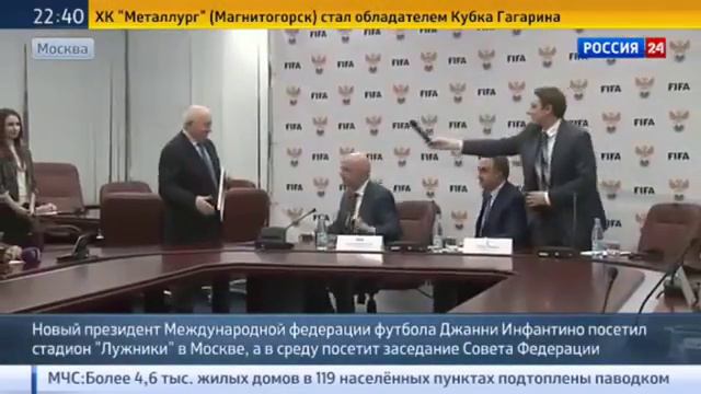 21 04 16 Инфантино попробует выучить русский раньше, чем Мутко английский Новости на сегодня смотреть онлайн
