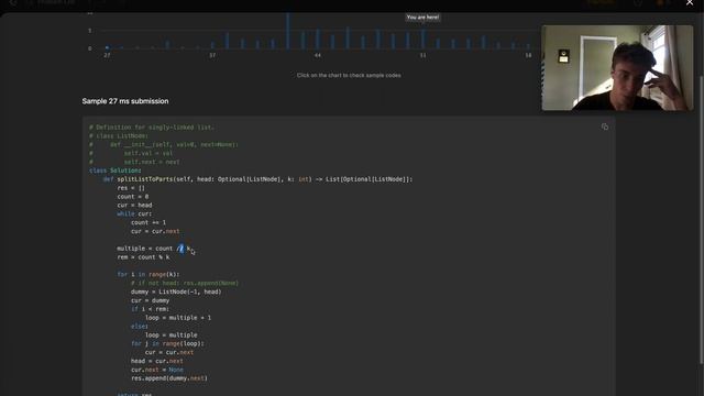 Split Linked List in Parts | 725 Leetcode | Python3 смотреть онлайн
