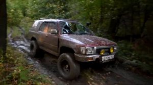 Как едет стоковая Toyota 4Runner 130  Hilux surf по бездорожью. You Tube канал Лёхи!
