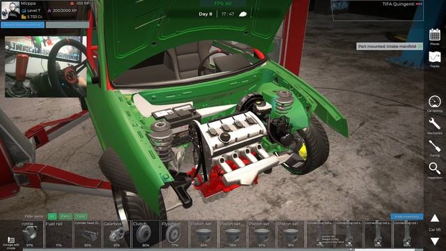 CAR TUNE: Project - Gameplay 2 - Engine tuning and rebuild смотреть онлайн