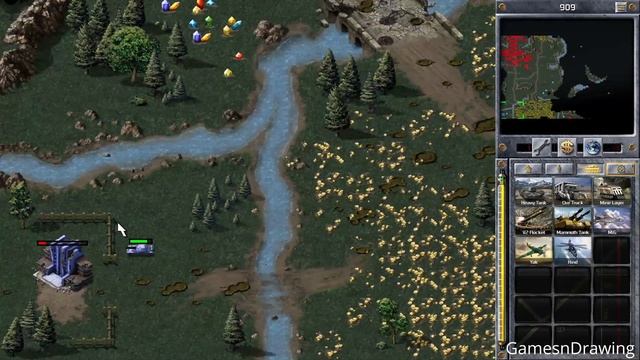 Command & Conquer Red Alert Remastered Mission 12 Capture the Tech Centers Gameplay No Commentary смотреть онлайн