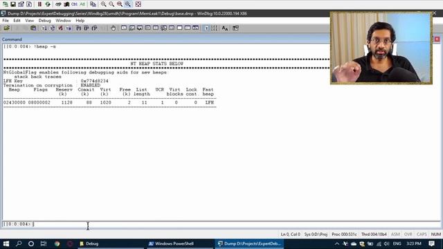Analyze native Heaps using WinDBG ! A guide on how read a native heap contained within a memory dum смотреть онлайн