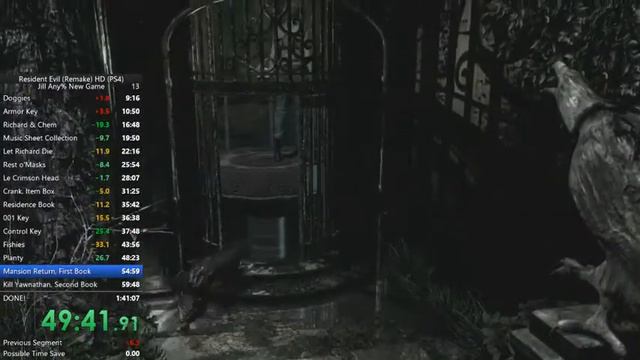 Resident Evil HD Remake Speedrun in 1:38:16 (PS4) смотреть онлайн