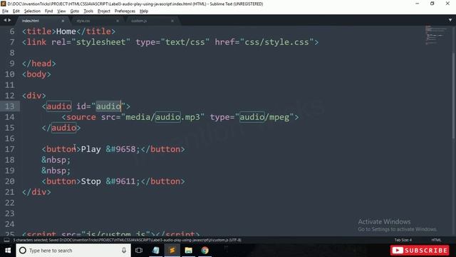 Audio Play Pause and Stop using JavaScript | Play Audio using JavaScript смотреть онлайн