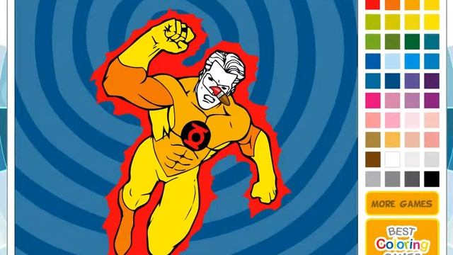 Green Lantern Coloring Games смотреть онлайн