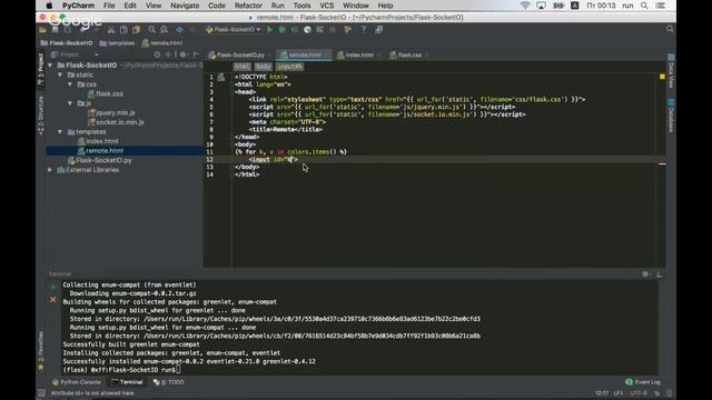 Живое приложение на Flask + Socket IO [GeekBrains] смотреть онлайн