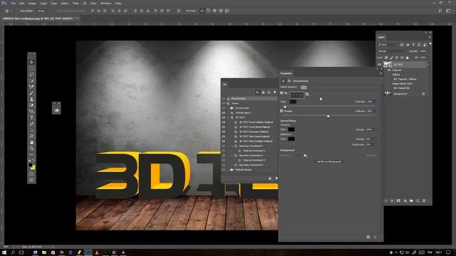 Photoshop 3D TEXT tutorial смотреть онлайн