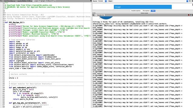 LightGBM in Python | Grid Search CV | Mushroom Dataset | Data Science for Beginners | Applied ML смотреть онлайн