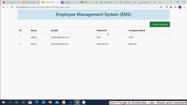 PHP CRUD application using jQuery Ajax in One Video in Hindi смотреть онлайн