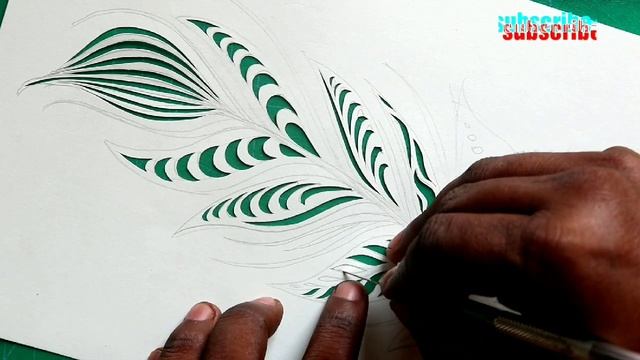 10 Feathers drawing chalange /Design 1/paper cutting art/rainbow art смотреть онлайн