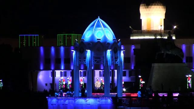 Архитектурная светодиодная подсветка. Беседки на набережной в Астане смотреть онлайн