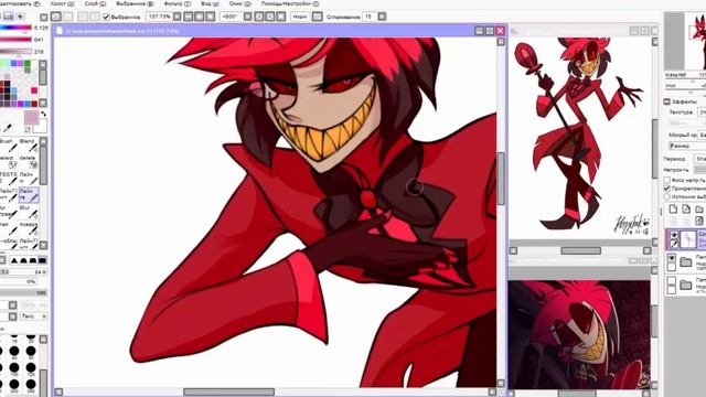 Alastor ( Hazbin Hotel ) Speedpaint By Babayka Lesnaya ~