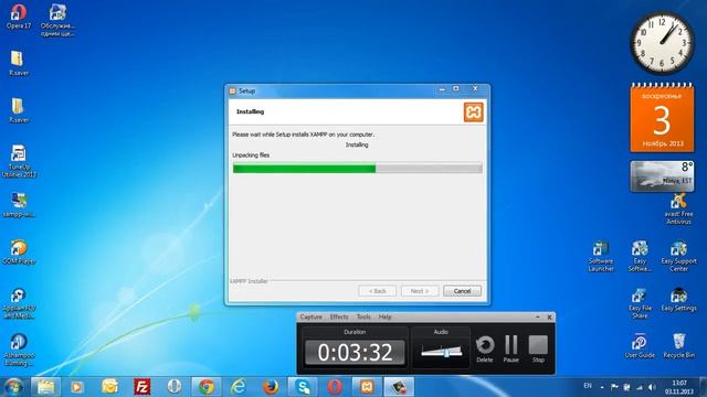 Установка XAMPP на компьютер смотреть онлайн