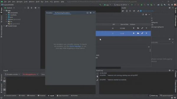 fix the emulator process for avd has terminated or killed android studio