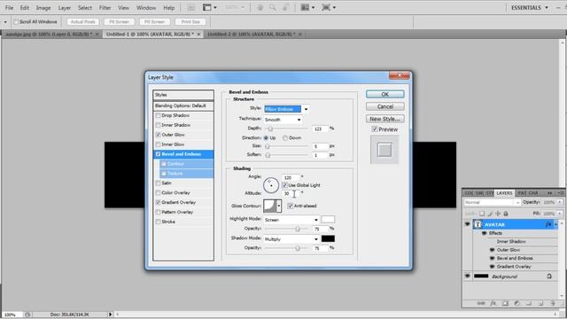 Photoshop CS4 Tutorial ~ Avatar Text Effect + Logo ~ смотреть онлайн