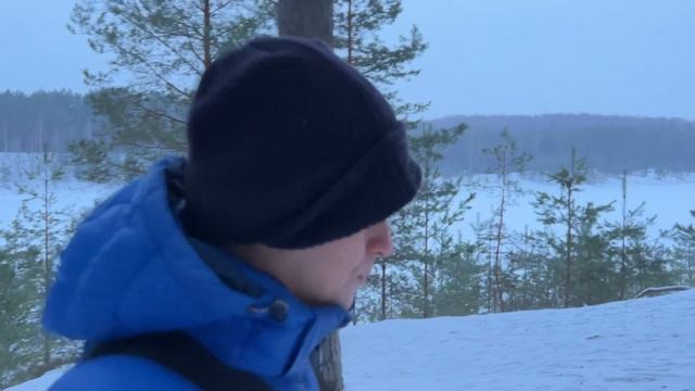 Огре зима 2022. Огрские синие горы и карьер. Латвия