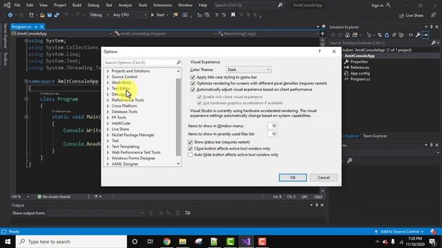 How to display the Line Number of Text Editor on Visual Studio 2019 смотреть онлайн