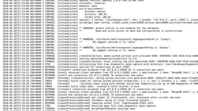 Databases: Mongodb 3.6.3 disappears after 2 weeks on centos 7 ec2 instance смотреть онлайн