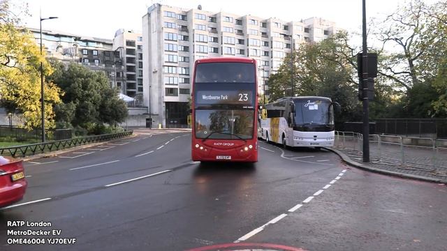 London Buses In Park Lane 20/11/2022