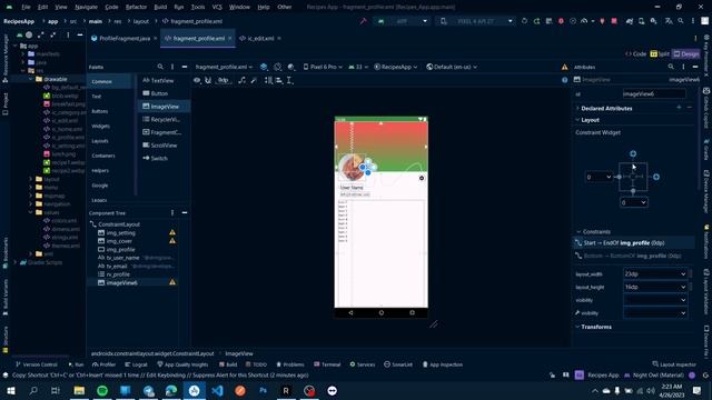 Building a Recipe App in Android Studio: Create a Profile Fragment and Bind Data смотреть онлайн