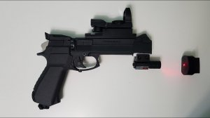 Моддинг и апгрейд пневматического пистолета Baikal МР-651 коллиматором и лазерным целеуказателем.