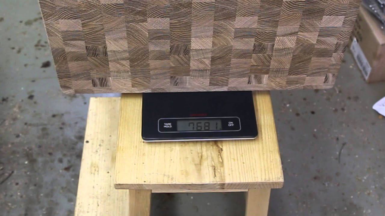How much does the end grain cutting board become heavier after oiling? смотреть онлайн