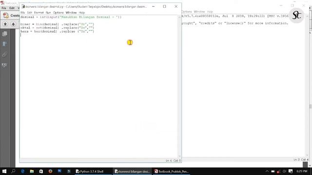 Belajar Program Python : Program Konversi Bilangan Desimal ke Biner Oktal dan Hexa di Python смотреть онлайн