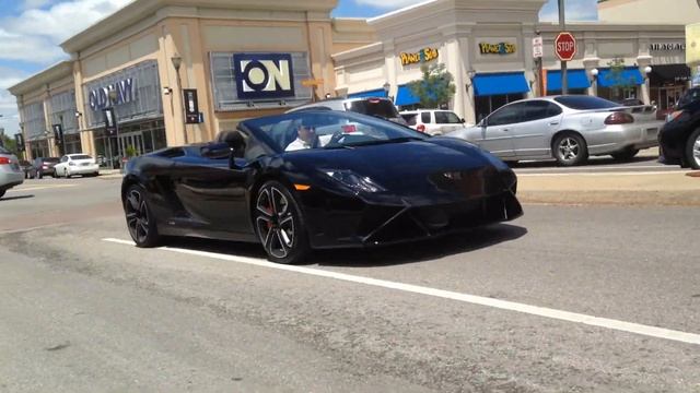 Ferrari California vs Lamborghini Gallardo Spyder Exhaust...Exhaust смотреть онлайн