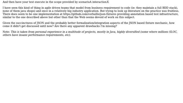 What are the drawbacks of modeling (unit) test fixtures in JSON instead of using ObjectFactories? смотреть онлайн